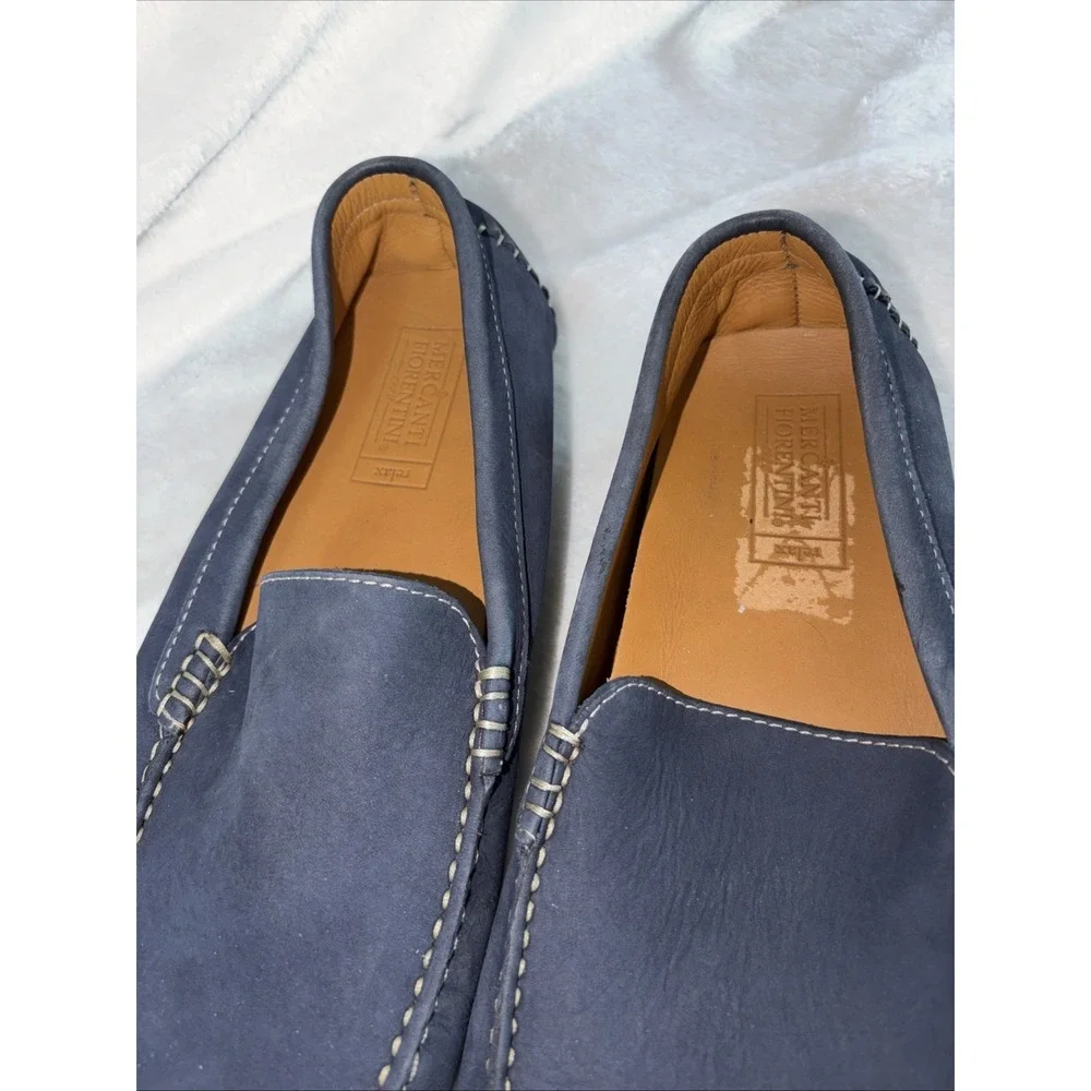 Mercanti Fiorentini Relax Men Blue Suede Driving Loafers Size 13M Travel Comfort